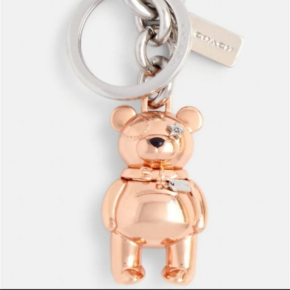 COACH Rose Gold Bag Charm